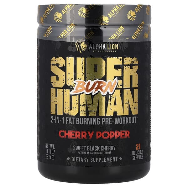 SuperHuman Burn, Cherry Popper, Sweet Black Cherry, 11.11 oz (315 g)