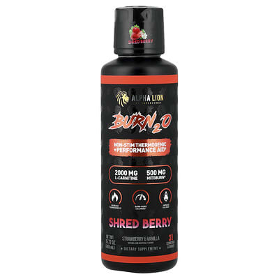 ALPHA LION, Burn2O, Strawberry Vanilla Berry, 15.72 oz (465 ml)