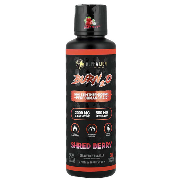 Burn2O, Shred Berry, Strawberry & Vanilla, 15.72 oz (465 ml)