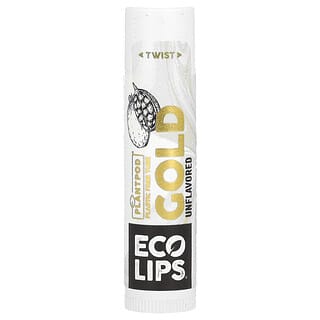 Eco Lips, Gold, Lippenbalsam, geschmacksneutral, 4,25 g (0,15 oz.)