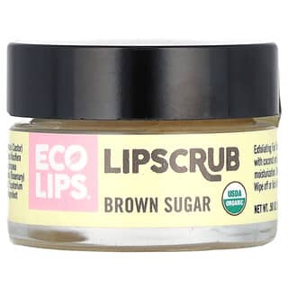 Eco Lips, オーガニック、リップスクラブ、ブラウンシュガー、.5 oz (14.2 g)