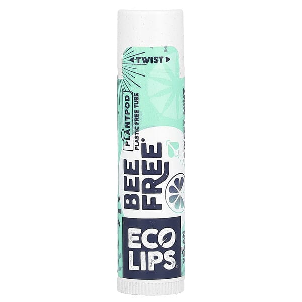 Eco Lips, Bee Free, Vegan Lip Balm, Sweet Mint, 0.15 oz (4.25 g)