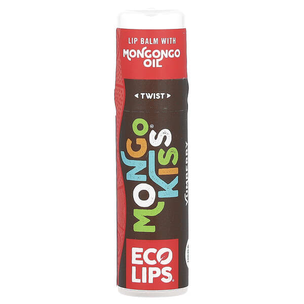 Eco Lips, Mongo Kiss（蒙剛果之吻），潤唇膏，楊梅味，0.25 盎司（7 克）