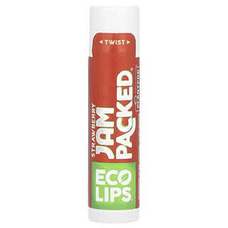 Eco Lips, Jam Packed，唇膏，草莓，0.15 盎司（4.25 克）