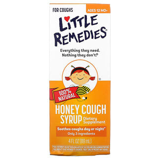 Little Remedies, 100% натуральный медовый сироп от кашля, для детей от 12 месяцев, 118 мл (4 жидк. Унции)