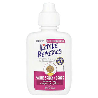 Little Remedies, Spray Salino + Gotas, Para Narizes, 15 ml (0,5 fl oz)