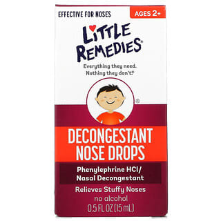 Little Remedies, Gouttes pour le nez décongestionnantes, à partir de 2 ans, 15 ml