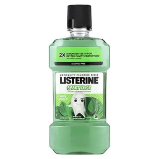 Listerine, Smart Rinse, ополаскиватель с фтором против кариеса, защита от мяты, 500 мл (16,9 жидк. Унции)