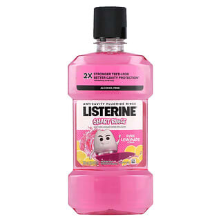 Listerine, Smart Rinse, без спирта, розовый лимонад, 500 мл (16,9 жидк. Унции)
