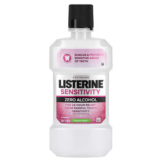 Listerine, 漱口水，敏感性，零酒精，清爽薄荷，1.05 磅（500 毫升）