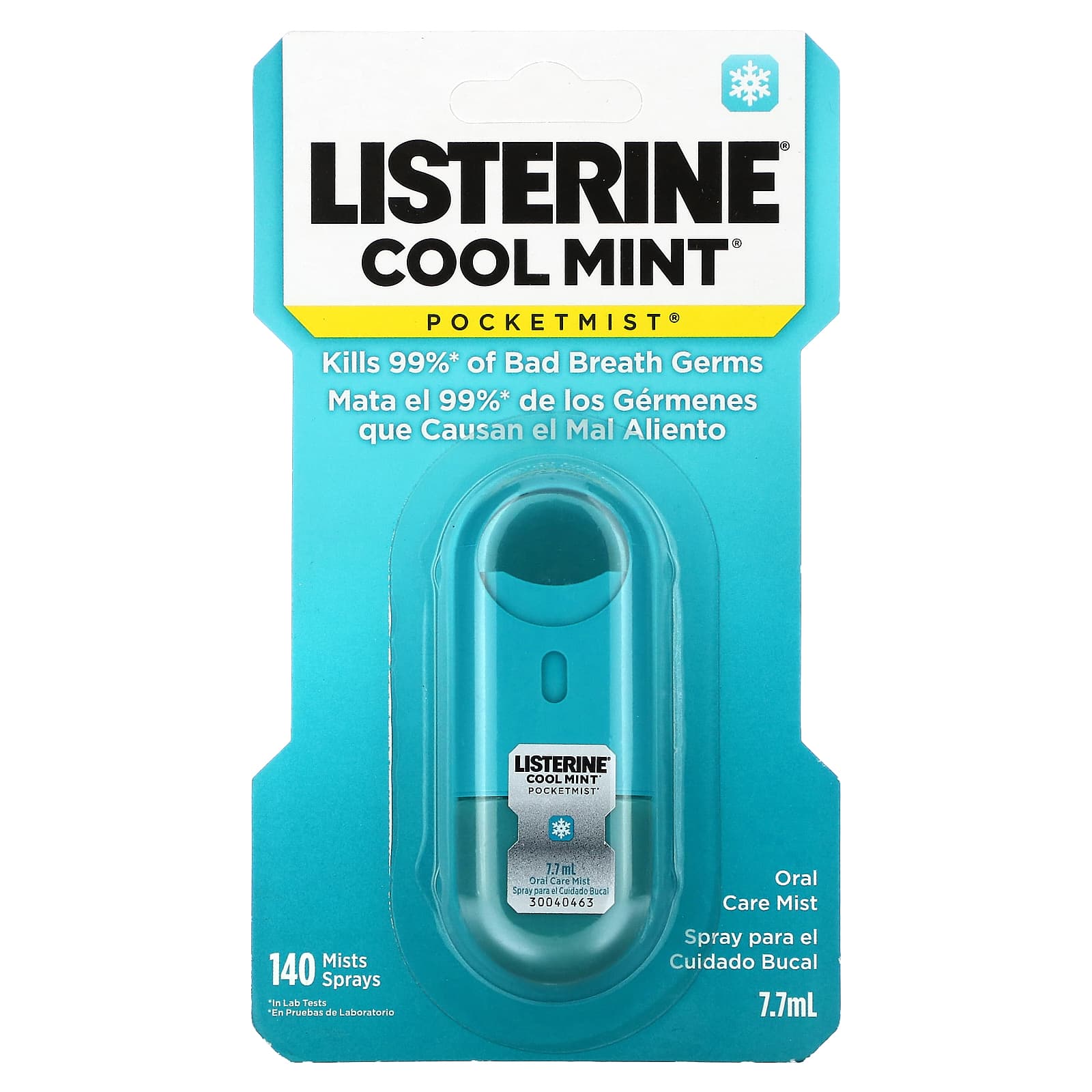 Listerine, PocketMist, Cool Mint, 140 Mist Sprays, (7.7 ml)