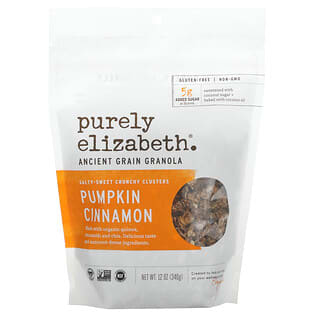 Purely Elizabeth, Ancient Grain Granola ، عناقيد مقرمشة مالحة وحلوة ، قرفة اليقطين ، 12 أونصة (340 جم)
