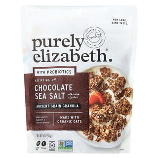 Purely Elizabeth, Granola de grano antiguo. Sal marina de chocolate y probióticos, 227 g (8 oz)
