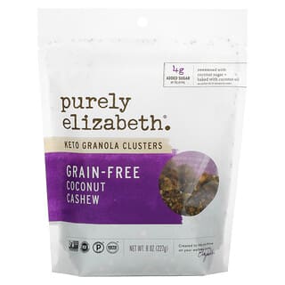 Purely Elizabeth, Grappes de céréales Keto, Sans céréales, Noix de coco et noix de cajou, 227 g