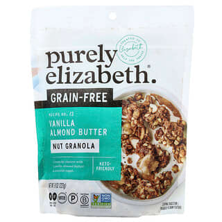 Purely Elizabeth, Keto Granola Clusters, без зерен, ванильное и миндальное масло, 227 г (8 унций)