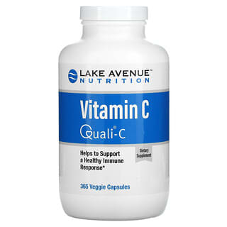Lake Avenue Nutrition, Vitamina C, Quali-C, 1.000 mg, 365 Cápsulas Vegetais