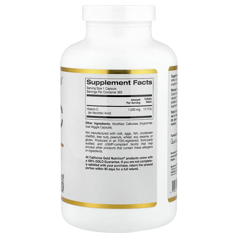Vitamin C, Quali®-C, 1,000 mg, 365 Veggie Capsules Vitamin C, Quali®-C, 1,000 mg, 365 Veggie Capsules