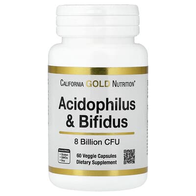 Norland California Gold Nutrition, Acidophilus and Bifidus, Probiotic Blend with Lactobacillus acidophilus, Bifidobacterium lactis, and Bifidobacterium longum, 60 Veggie Capsules supplement Uganda UGX 46678