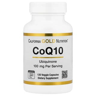 California Gold Nutrition, CoQ10, USP-klassad ubikinon, 100 mg, 120 vegetariska kapslar