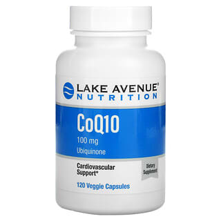 Lake Avenue Nutrition, CoQ10, Verificada por la farmacopea de Estados Unidos (USP), 100 mg, 120 cápsulas vegetales