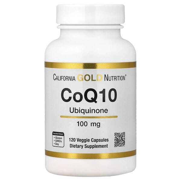 California Gold Nutrition, CoQ10, USP Grade Ubiquinone, 100 mg, 120 Veggie Capsules