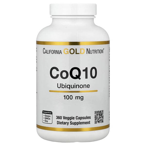 CoQ10, USP Grade Ubiquinone, 100 mg, 360 Veggie Capsules