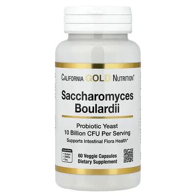 California Gold Nutrition, Saccharomyces Boulardii, 60 Veggie Capsules (5 Billion CFU per Capsule)
