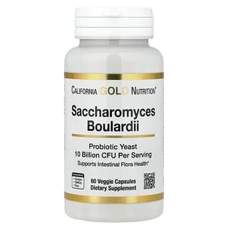 California Gold Nutrition, Saccharomyces Boulardii, 60 Veggie Capsules (5 Billion CFU per Capsule)