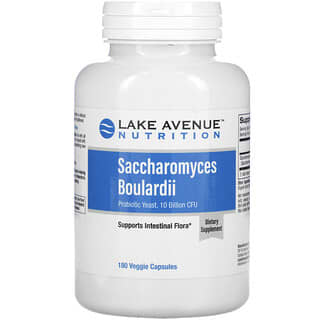 Lake Avenue Nutrition, Saccharomyces boulardii, Fermento Probiótico, 10 Bilhões de UFCs, 180 Cápsulas Vegetais
