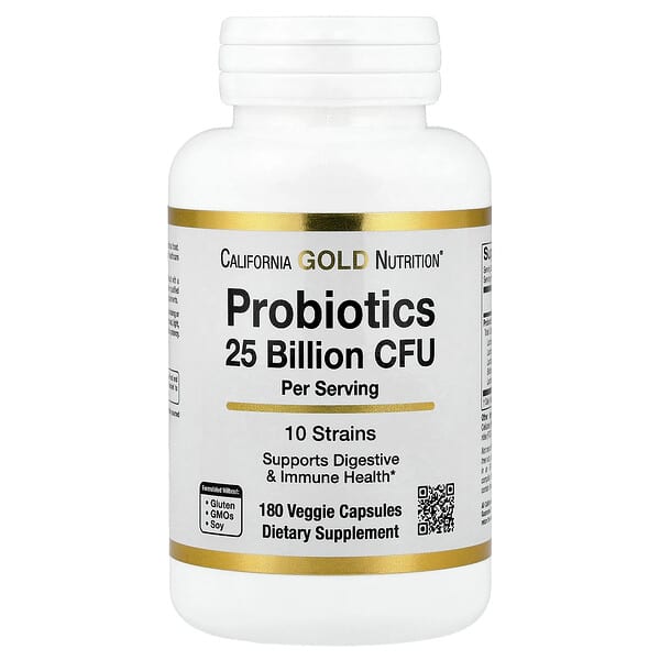 California Gold Nutrition, Probiotics with Lactobacillus acidophilus, Bifidobacterium lactis, Lactob