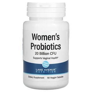 Lake Avenue Nutrition, Probióticos para mulheres, 20 bilhões de UFC, 60 Cápsulas Vegetais
