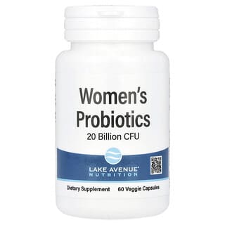 Lake Avenue Nutrition, Probióticos para Mulheres, 20 Bilhões de UFCs, 60 Cápsulas Vegetais