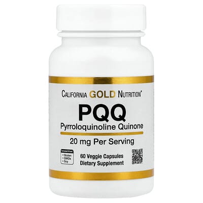 California Gold Nutrition, PQQ, 20 mg, 60 Vegetarian Capsules