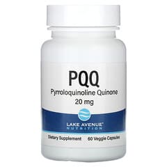 Lake Avenue Nutrition, PQQ（ピロロキノリンキノン）、20mg、ベジカプセル60粒