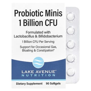 Lake Avenue Nutrition, 益生菌迷您軟膠囊，2 種健康益生菌，10 億CFU，90 粒裝