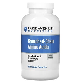 Lake Avenue Nutrition, Aminoácidos de cadena ramificada, 240 cápsulas vegetales