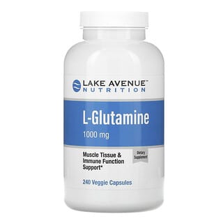 Lake Avenue Nutrition, L-glutamina, 1000 mg, 240 cápsulas vegetales