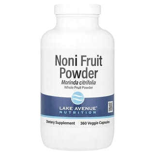 Lake Avenue Nutrition, Fruto de noni en polvo, 1300 mg, 360 cápsulas vegetales (650 mg por cápsula)