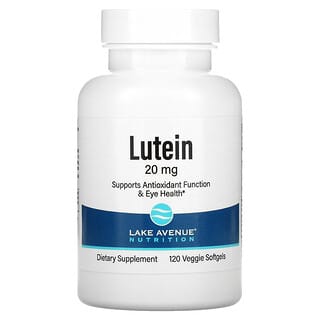 Lake Avenue Nutrition, Luteína, 20 mg, 120 Cápsulas Softgel Vegetais
