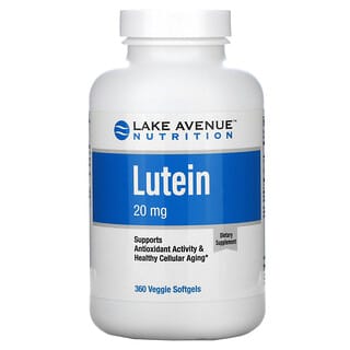 Lake Avenue Nutrition, Luteína, 20 mg, 360 Cápsulas Softgel Vegetais
