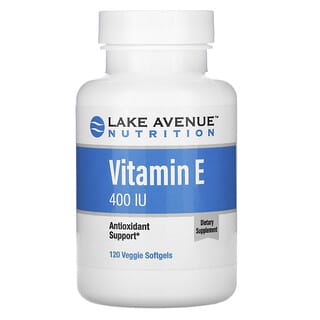 Lake Avenue Nutrition, витамин E, 400 МЕ, 120 растительных капсул