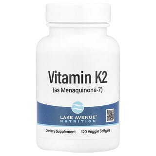 Lake Avenue Nutrition, Vitamina K2 (sub formă de menachinonă-7), 50 mcg, 120 capsule moi vegetale