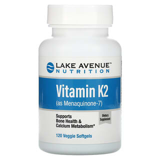 Lake Avenue Nutrition, ビタミンK2（メナキノン-7）、50mcg、植物性ソフトジェル120粒
