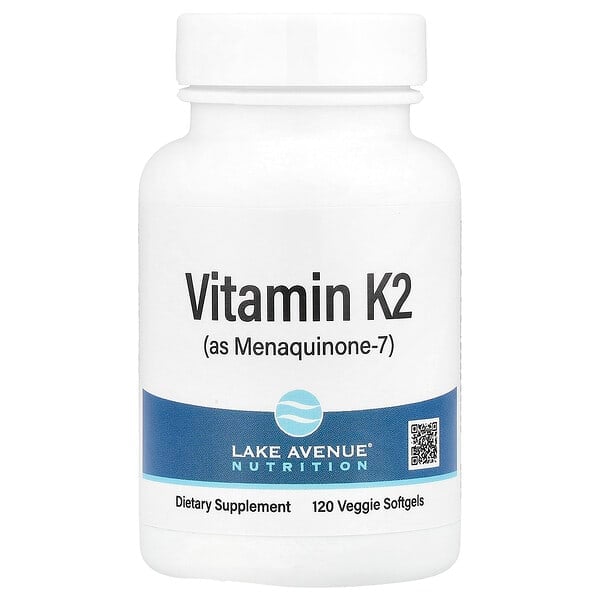 Lake Avenue Nutrition, Vitamin K2 (as Menaquinone-7), 120 Veggie Softgels (50 mcg per Softgel)