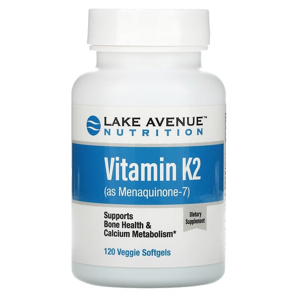 Lake Avenue Nutrition, 비타민K2(메나퀴논-7), 50mcg, 베지 소프트젤 120정