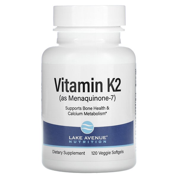 Lake Avenue Nutrition, Vitamin K2 (as Menaquinone-7), 50 mcg, 120 Veggie Softgels