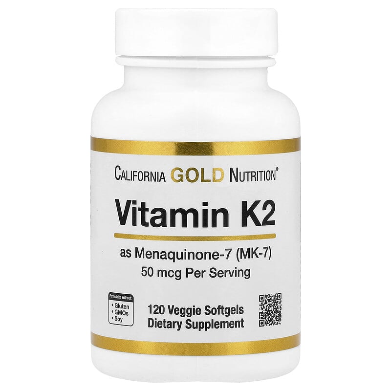ビタミンK2（メナキノン-7）50mcg、植物性ソフトジェル120粒
