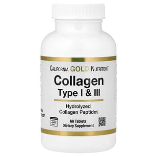 California Gold Nutrition, Hydrolyzed Collagen Type I & III, 60 Tablets