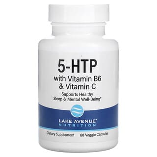 Lake Avenue Nutrition, 5-HTP พร้อมวิตามิน B6 และวิตามิน C บรรจุแคปซูลผัก 60 แคปซูล