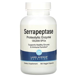 Lake Avenue Nutrition, Serrapeptase, Enzyme protéolytique, 120 000 USP, 180 capsules végétariennes